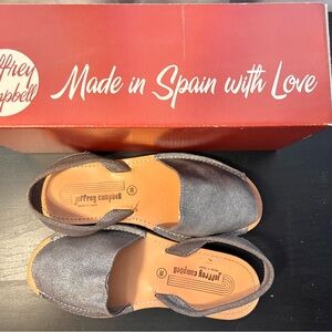 Jeffrey Campbell Ibiza Silver/grey Metallic sling back sandals size 38 US 7.5